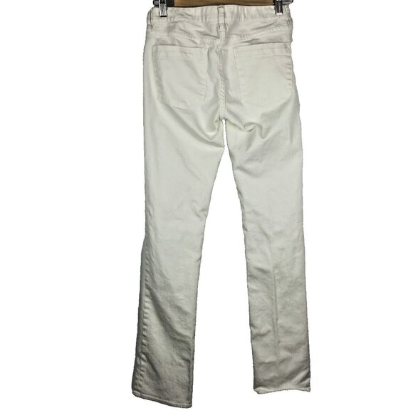 J Crew Jeans Womens Size 27 Matchstick White Denim Skinny 31" Inseam Low Rise - Picture 2 of 6